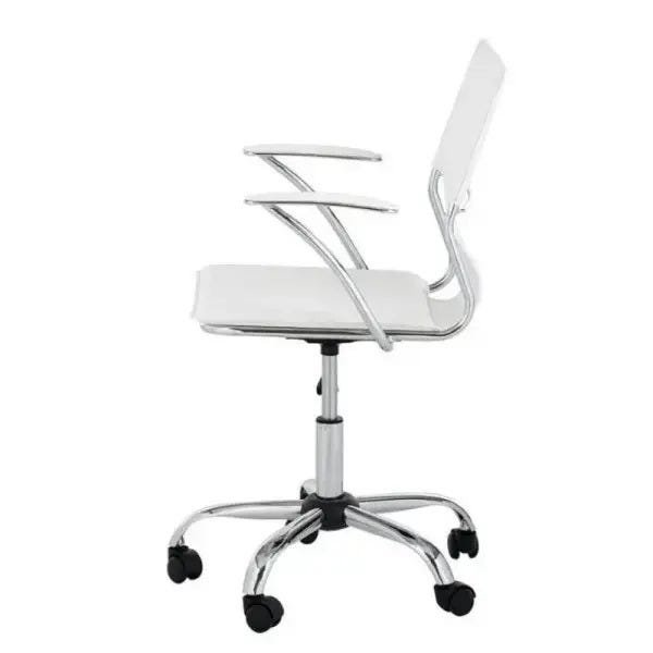 Cadeira Diretor Executiva em Couro PVC Branca Pelegrin Pel-6011 - 3