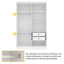 Ver mais imagens de Quarto Infantil Completo com Guarda Roupa Cômoda e Cama 100% MDF Harmonia Yescasa Branco/Neve