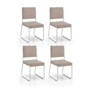 Ver imagem 3 de Kit 4 Cadeiras Saki para Cozinha Revestida em Linho Klm Store