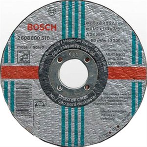 Disco de Corte Reto para Metal 41/2x1/8x7/8 - 26086.005.10 - Bosch Disco Corte 115x3mm Gr30 Furo 22,