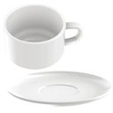 Ver imagem 4 de Conjunto 24 Xícaras de Café com Pires em Porcelana 240ml Mesa Posta Café da Manhã