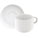 Ver imagem 1 de Conjunto 24 Xícaras de Café com Pires em Porcelana 240ml Mesa Posta Café da Manhã