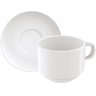 Conjunto 24 Xícaras de Café com Pires em Porcelana 240ml Mesa Posta Café da Manhã - 1