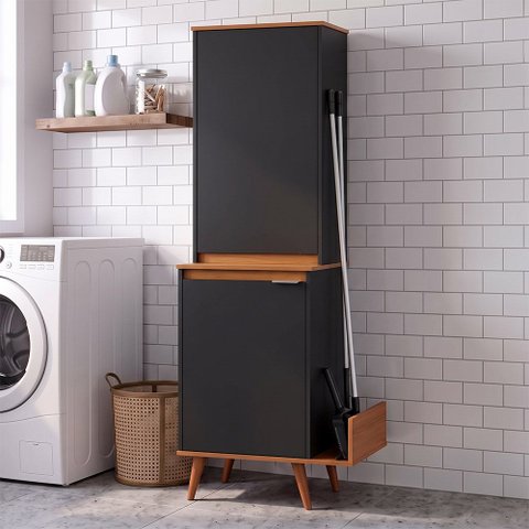 Kit Multiuso Texas Preto para Organização de Casa com Design Moderno e Amplo Espaço Interno