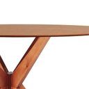 Ver imagem 6 de Sala de Jantar 4 Lugares Mesa Redonda em Madeira Maciça com Cadeiras Wishbone Espresso Móveis Marrom/Cinamomo/Bege