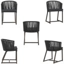 Ver imagem 5 de 2 Cadeiras de Jantar Área Noronha em Alumínio com Pintura Marrom Corda Náutica E11 Trama Original