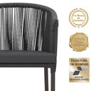 Ver imagem 3 de 2 Cadeiras de Jantar Área Noronha em Alumínio com Pintura Marrom Corda Náutica E11 Trama Original