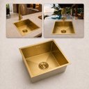 Ver imagem 1 de Cuba Gourmet Lisboa Dourada 40cm Aço Inox 304 Luxo Goldenx