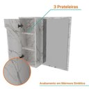 Ver imagem 4 de Espelheira para Banheiro BN3648 Mármore Branco 60x60cm Tecnomobili