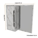 Ver imagem 3 de Espelheira para Banheiro BN3648 Mármore Branco 60x60cm Tecnomobili