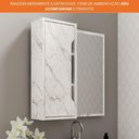 Ver imagem 6 de Espelheira para Banheiro BN3648 Mármore Branco 60x60cm Tecnomobili