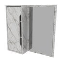 Ver imagem 2 de Espelheira para Banheiro BN3648 Mármore Branco 60x60cm Tecnomobili