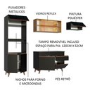 Ver imagem 5 de Armário de Cozinha Completa 260cm Preto/rustic Reims Madesa Xb01