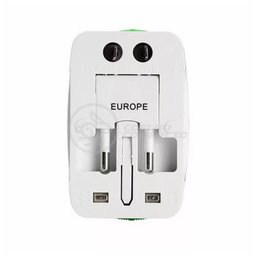 Adaptador Tomada Universal Padrão 150 Países Uk Europa Eua Asia Viagem Bivolt 110/220 Bivolt Aio - 1
