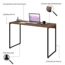 Ver imagem 3 de Mesa de Escritório Escrivaninha 120cm Dynamica Industrial C08 Nogal - Mpozenato