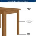 Ver imagem 5 de Conjunto Sala de Jantar Mesa Bellagio 108cm com 4 Cadeiras Clara Yescasa Carvalho