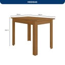 Ver imagem 3 de Conjunto Sala de Jantar Mesa Bellagio 108cm com 4 Cadeiras Clara Yescasa Carvalho