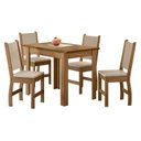 Ver imagem 2 de Conjunto Sala de Jantar Mesa Bellagio 108cm com 4 Cadeiras Clara Yescasa Carvalho