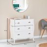 Cômoda 3 Gavetas Madeira Maciça Antoinette Branco Idimex - 3