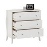 Cômoda 3 Gavetas Madeira Maciça Antoinette Branco Idimex - 6