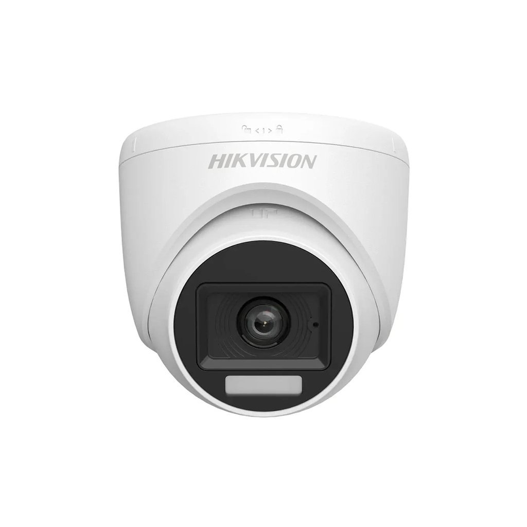 Câmera Dome Hikvision FULL HD 1080p Com Áudio IR 20mts Luz DS-2CE76D0T-LPFS