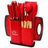 Kit Utensílios de Cozinha 19 Peças Tábua de Silicone - 1