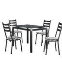 Ver imagem 2 de Conjunto Mesa 107x73cm Malva com 4 Cadeiras New Preto/Floral Cinza