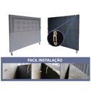 Ver imagem 5 de Cabeceira Casal Estofada Provençal Capitone Suede Marrom 140 X 120 Cm Rbl