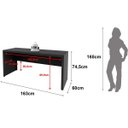 Ver imagem 5 de Mesa para Escritório Escrivaninha 163 Cm Preto