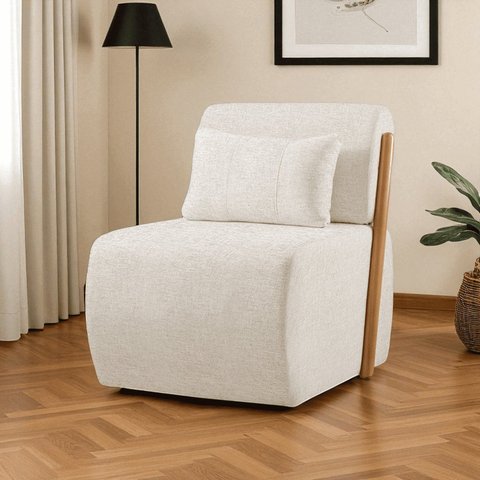 Poltrona para Sala de Estar Madeira Maciça Cecília Luxo
