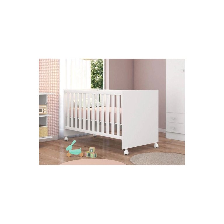 Berço Mini Cama Americano Doce Sonho Branco - Qmovi