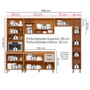 Ver imagem 3 de Cozinha Compacta 5 Peças 298x218 cm Balcao para Pia Malta Freijo Ripado Off Acetinado Poliman