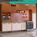 Ver imagem 2 de Cozinha Compacta 5 Peças 298x218 cm Balcao para Pia Malta Freijo Ripado Off Acetinado Poliman