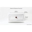 Ver imagem 3 de Mesa de Cabeceira Provençal Suspensa 25cm com Gaveta MDF Branco Já Montada