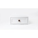 Ver imagem 1 de Mesa de Cabeceira Provençal Suspensa 25cm com Gaveta MDF Branco Já Montada