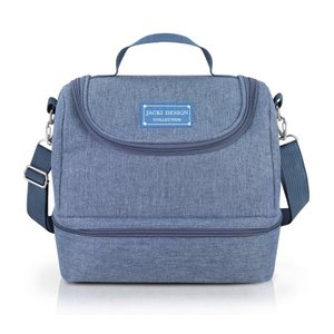 Bolsa Térmica Joy C/ 2 Compartimentos Fitness Jacki Design Azul aço