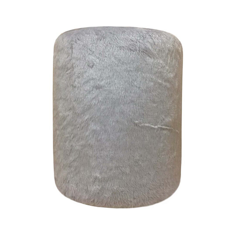 Puff Redondo Não É Segredo Astracan Pelúcia Cinza 40x45 Nspr05ta - Rodízios de Silicone