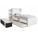 Ver imagem 1 de Cama Solteiro Completa com Cama Auxiliar, Baú, Gavetas, Prateleiras e 2 Colchões D33