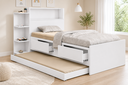 Ver imagem 2 de Cama Solteiro Completa com Cama Auxiliar, Baú, Gavetas, Prateleiras e 2 Colchões D33