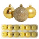 Ver imagem 1 de Conjunto 12 Bolas de Natal Dourado Tradicional Misto Glitter, Brilho e Fosca 6cm Prime