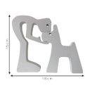 Ver imagem 2 de Escultura Decorativa Menino e o Cachorro 18x15cm Branco