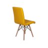 Kit 4 Cadeiras Eiffel Gomos Estofada Base Madeira - Amarela - 3