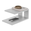 Ver imagem 3 de Mesa de Cabeceira Oslo sem Gavetas MDP Outros Branco Mercado Das Prateleiras