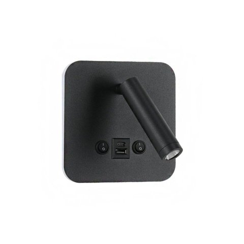 Arandela Astraled Dalo LED Quadrada com USB e USB C