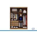 Ver imagem 4 de Guarda Roupa Casal Dante 2PTS 3GAVS Fendi N. Horizonte