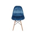 Ver imagem 2 de Cadeira Eiffel Botonê Estofada Veludo Base Madeira - Turquesa