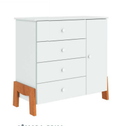 Ver imagem 2 de Cômoda Infantil 4 Gavetas 1 Porta Mimo - Mobibaby