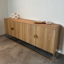 Ver imagem 7 de Balcão Buffet Orgânico 180cm 4 Portas Pé Metal Luna Móvel na Caixa