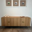 Ver mais imagens de Balcão Buffet Orgânico 180cm 4 Portas Pé Metal Luna Móvel na Caixa