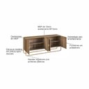 Ver imagem 6 de Balcão Buffet Orgânico 180cm 4 Portas Pé Metal Luna Móvel na Caixa